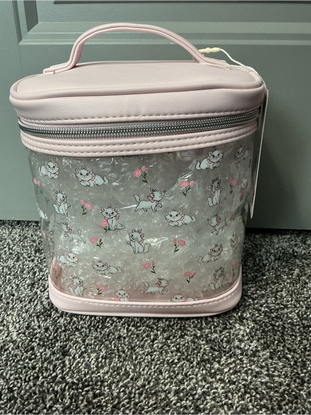 Primark Disney Marie Floral Pink Clear Cosmetic Case